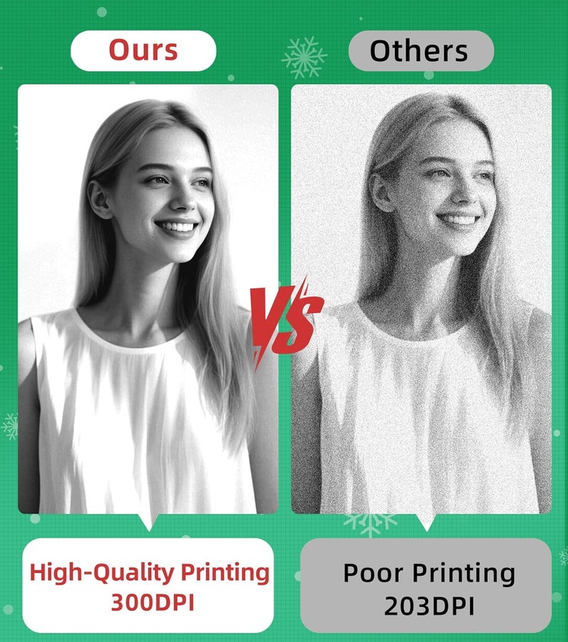 ARGBROW Sticker Printer Machine, X3 Mini Printer Print Pods Portable Thermal Inkless Sticker Maker, 2-3 Inch 300 DPI Bluetooth Pocket Printers for Smartphones, Notes, Journal, Photos, DIY, Kids Gift - Image 4